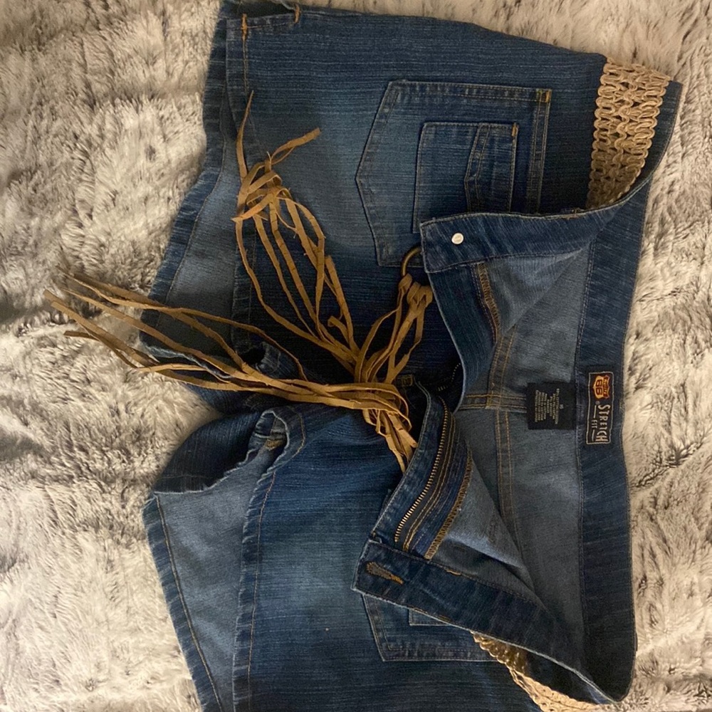 Route 66 Jean shorts with belt